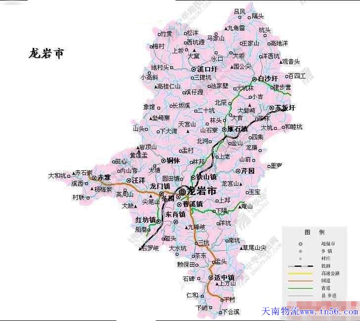 東莞到龍巖市地圖 www.pilaoye.com